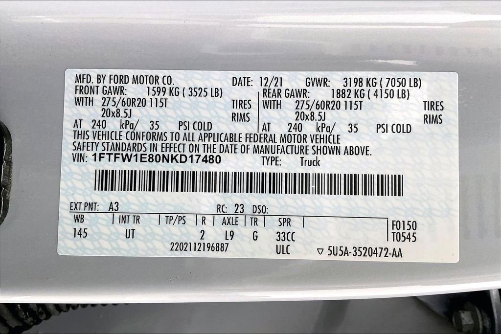 Used 2022 Ford F150 XLT w/ Equipment Group 302A High image 31