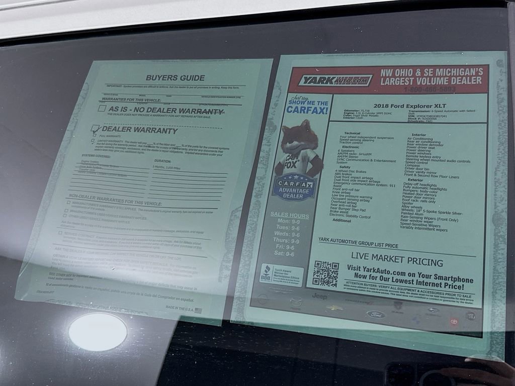 Used 2018 Ford Explorer XLT w/ Equipment Group 201A image 13