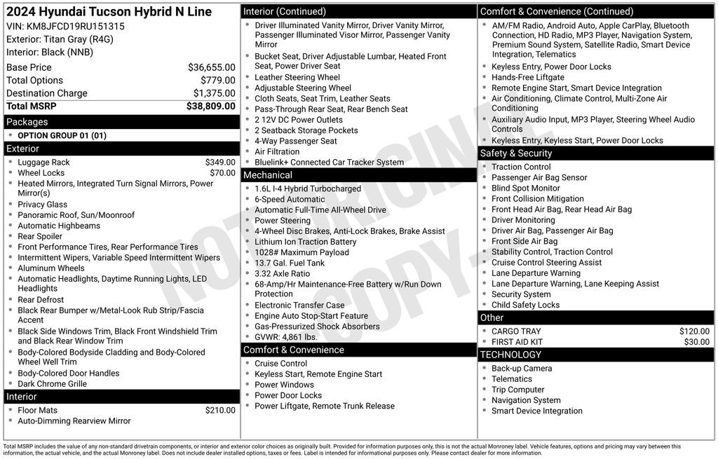 Certified 2024 Hyundai Tucson N Line image 7