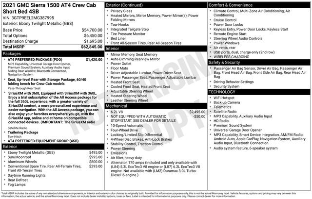 Certified 2021 GMC Sierra 1500 AT4 w/ AT4 Preferred Package AWD/4WD image 33