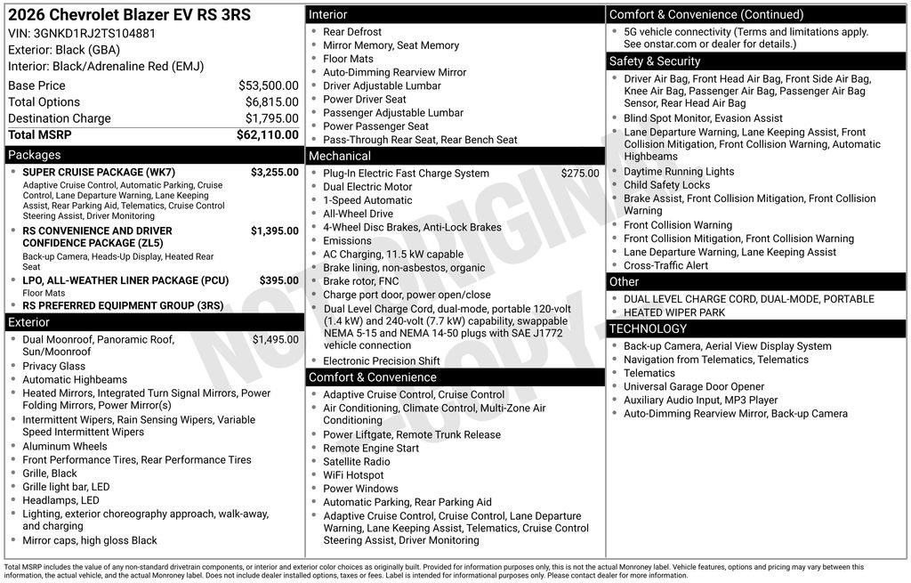 New 2026 Chevrolet Blazer EV RS w/ Super Cruise Package image 26