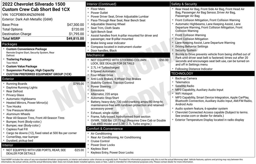 Certified 2022 Chevrolet Silverado 1500 Custom AWD/4WD image 10