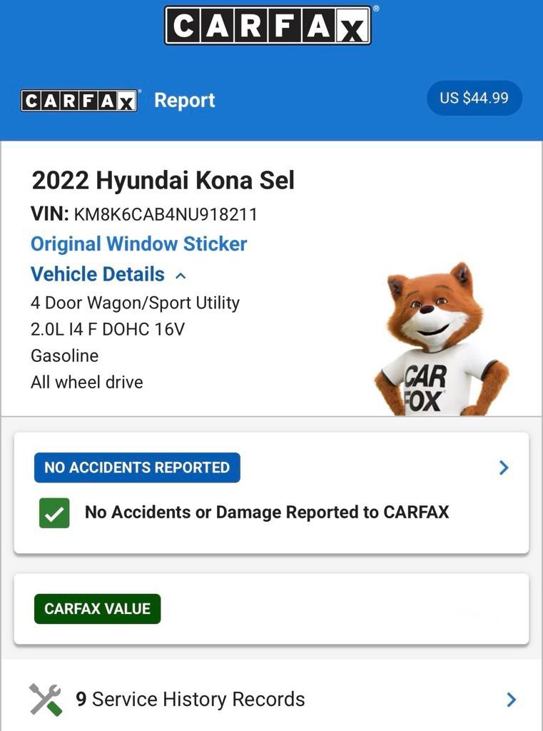 Used 2022 Hyundai Kona SEL w/ Cargo Package AWD/4WD image 4