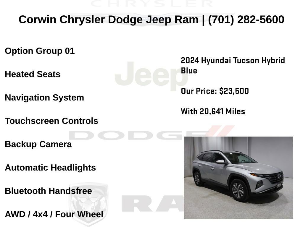 Used 2024 Hyundai Tucson Blue AWD/4WD image 6