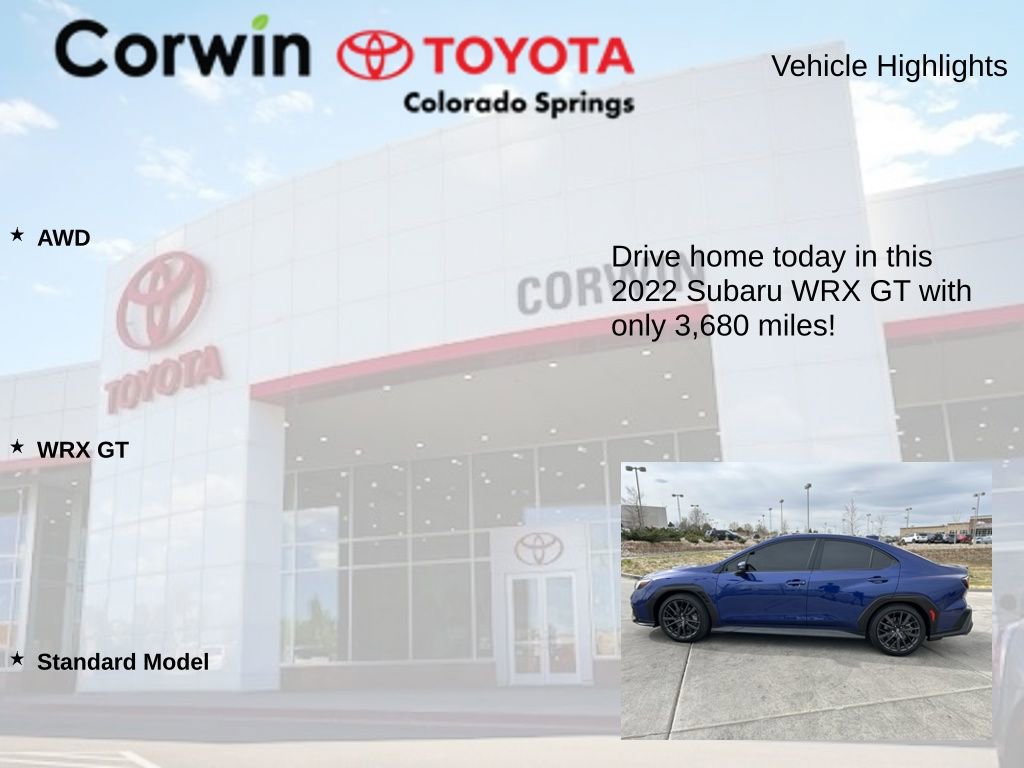 Used 2022 Subaru WRX GT AWD/4WD image 6