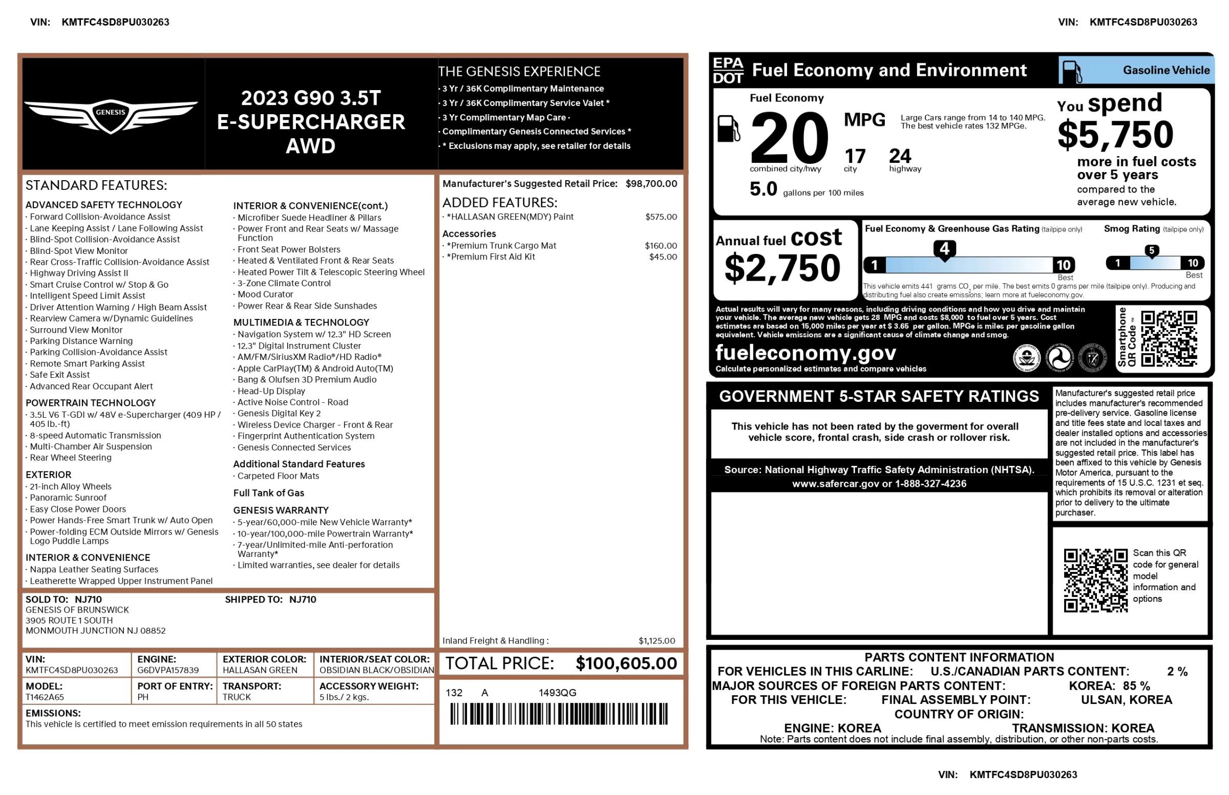 Used 2023 Genesis G90 3.5T image 4
