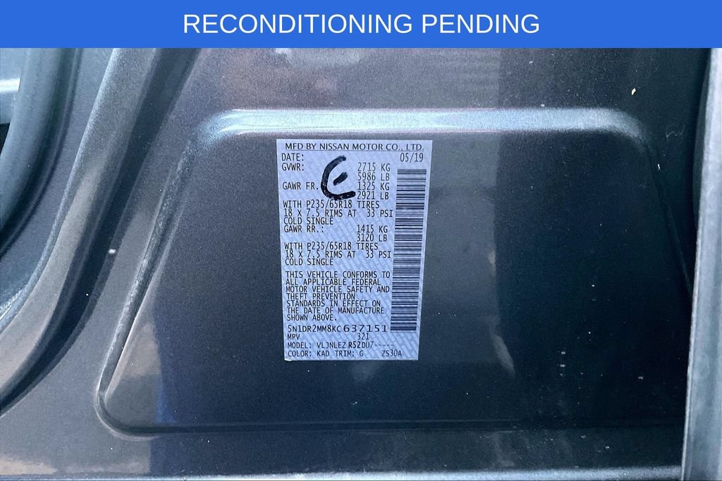 Used 2019 Nissan Pathfinder SV AWD/4WD image 3