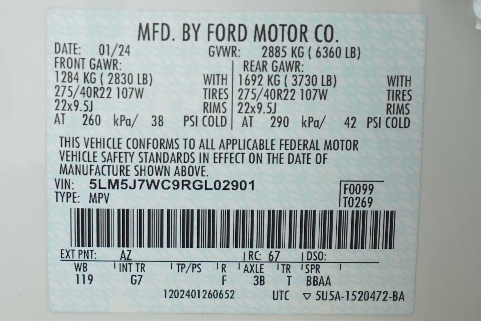 Used 2024 Lincoln Aviator Reserve w/ Equipment Group 201A RWD image 30
