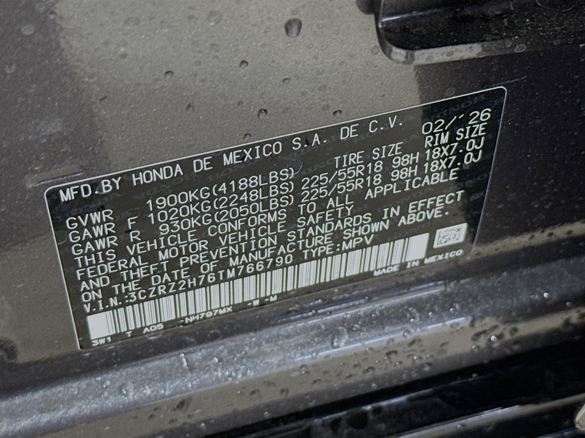 New 2026 Honda HR-V EX-L image 38