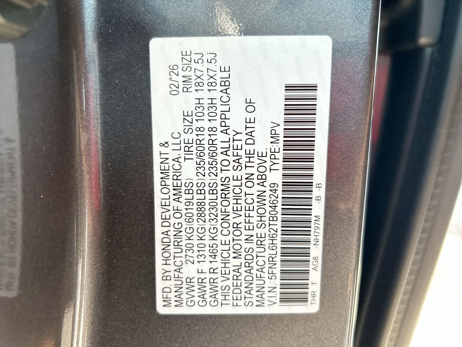 Used 2026 Honda Odyssey EX-L image 2