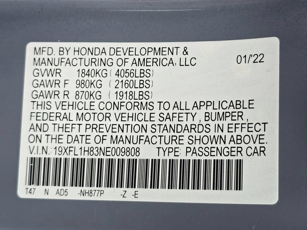 Used 2022 Honda Civic Sport Touring image 32