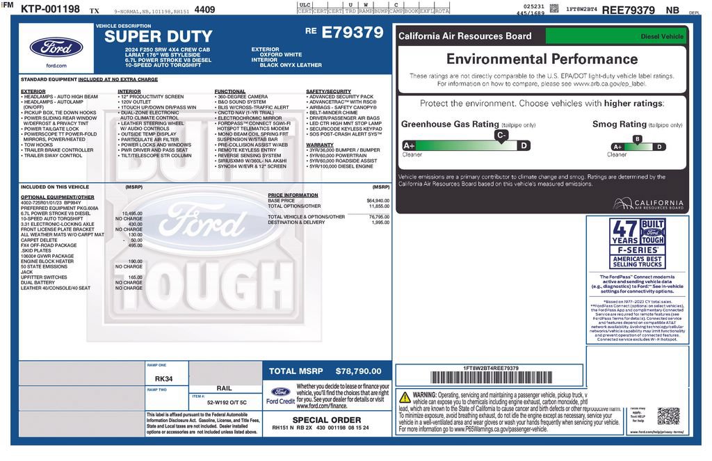 Used 2024 Ford F250 Lariat w/ FX4 Off-Road Package AWD/4WD image 39