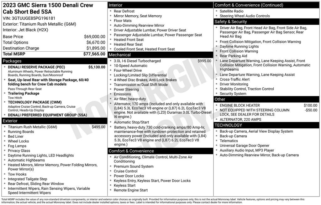 Used 2023 GMC Sierra 1500 Denali w/ Denali Reserve Package AWD/4WD image 38