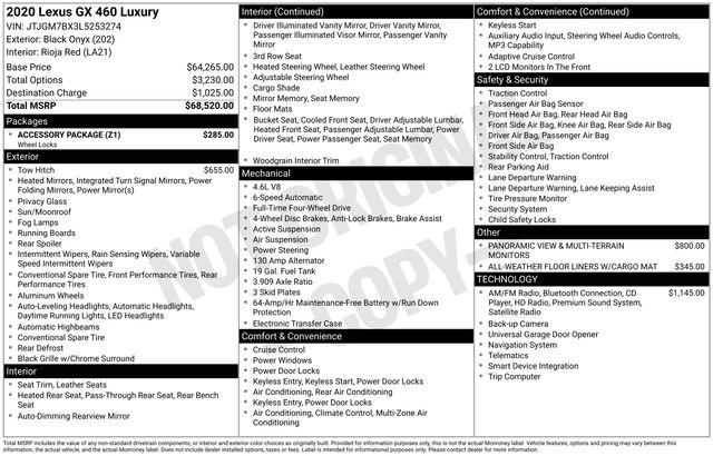 Used 2020 Lexus GX 460 Luxury w/ Accessory Package image 1