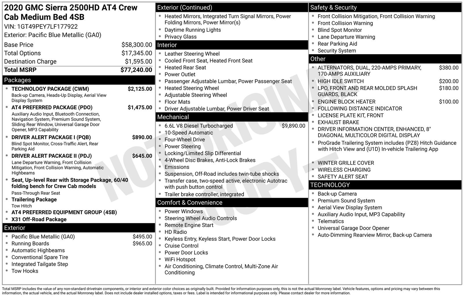 Used 2020 GMC Sierra 2500 AT4 w/ Technology Package image 37