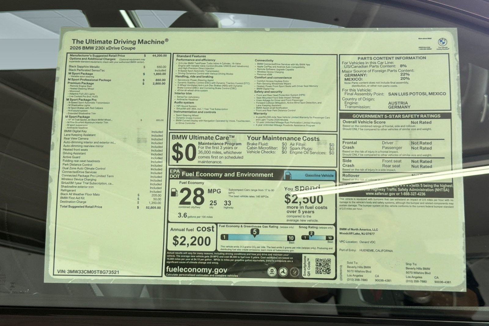 New 2026 BMW 230i xDrive Coupe w/ Premium Package AWD/4WD image 28