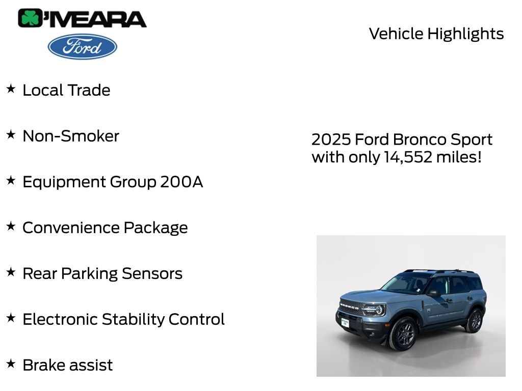 Used 2025 Ford Bronco Sport Big Bend w/ Convenience Package image 8