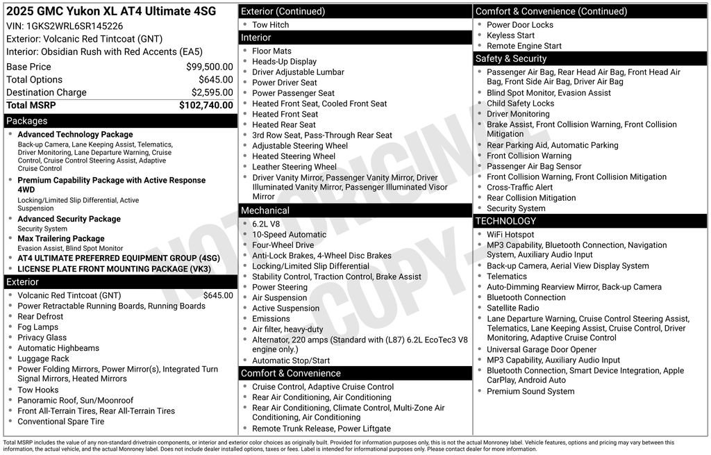 Used 2025 GMC Yukon XL AT4 Ultimate AWD/4WD image 4