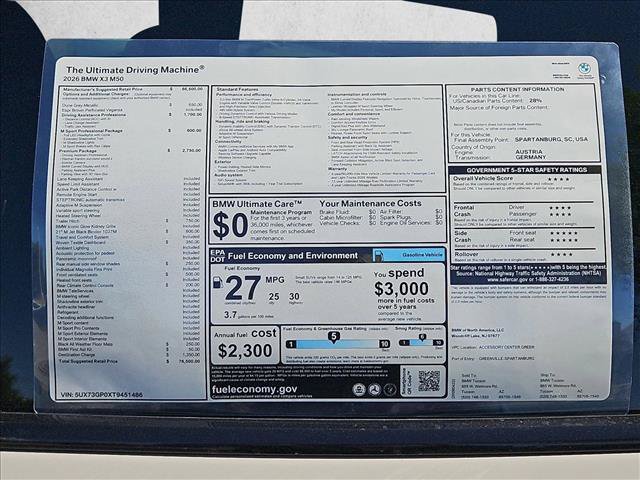 New 2026 BMW X3 M50 w/ Premium Package AWD/4WD image 18