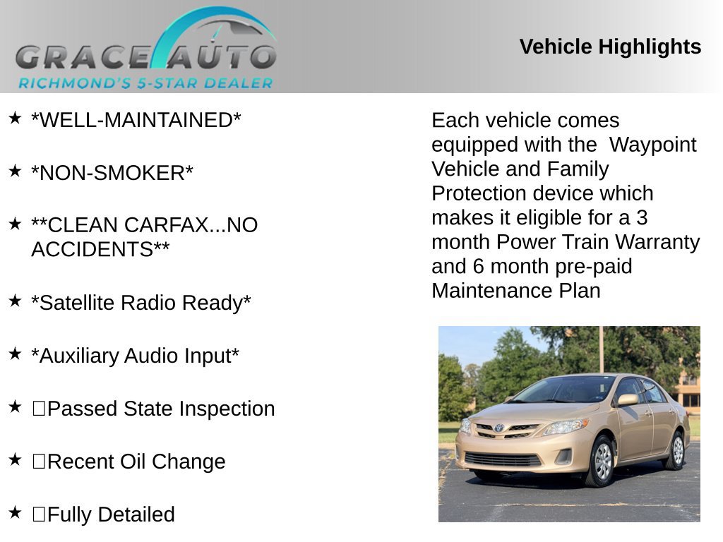 Used 2011 Toyota Corolla LE FWD image 2