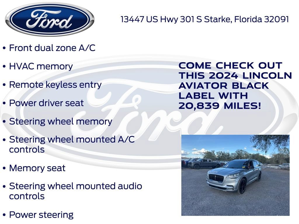 Used 2024 Lincoln Aviator Black Label w/ Jet Package image 24