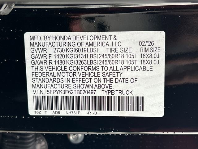New 2026 Honda Ridgeline TrailSport image 24