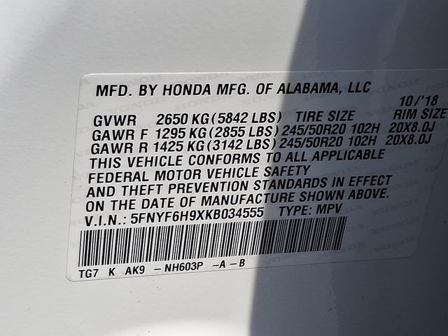 Used 2019 Honda Pilot Touring image 27