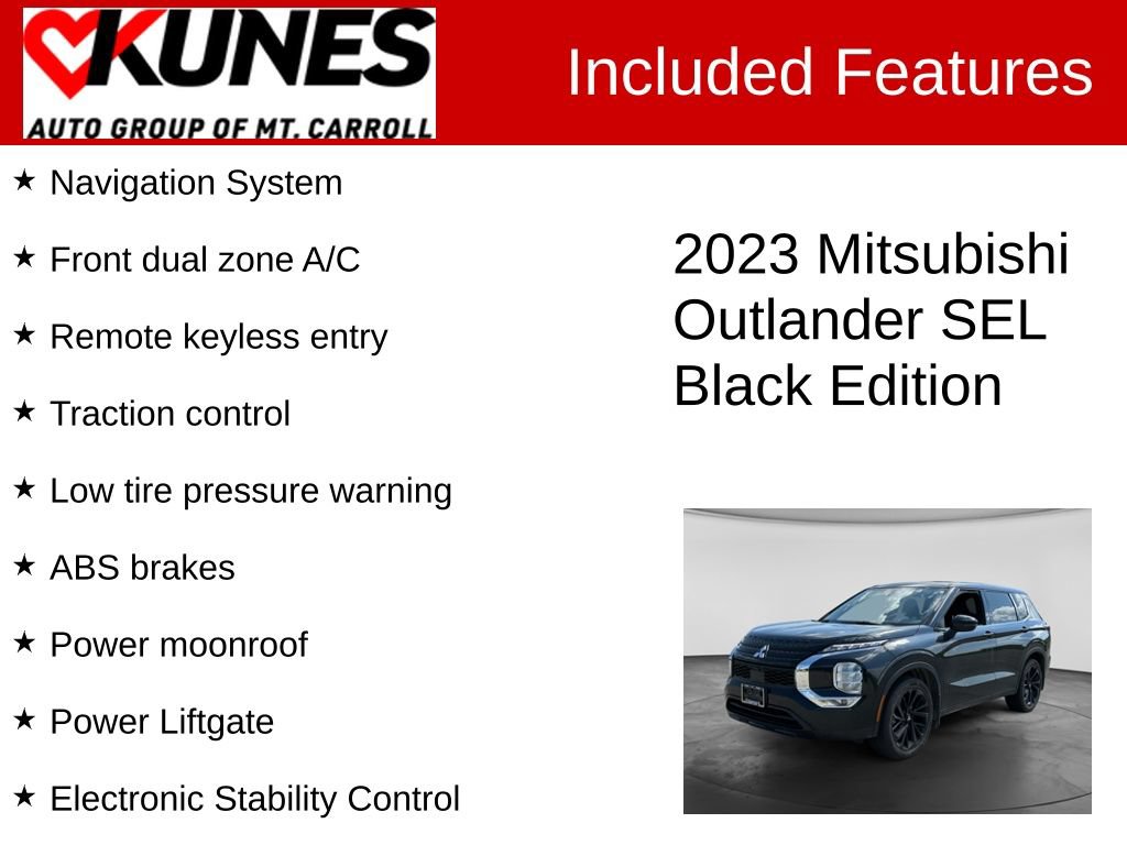 Used 2023 Mitsubishi Outlander SEL Black Edition AWD/4WD image 3