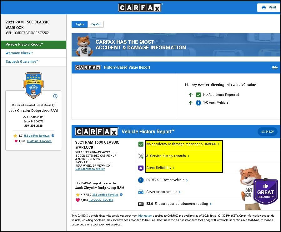 Used 2021 RAM 1500 Classic Warlock w/ Electronics Group image 11