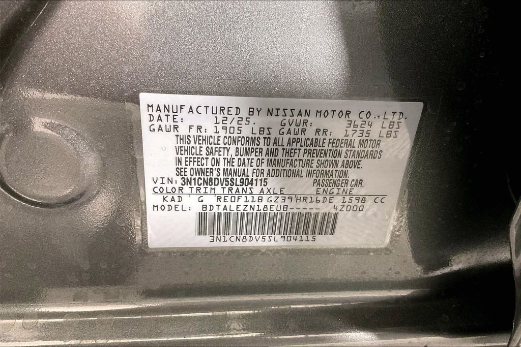 New 2025 Nissan Versa S w/ Trunk Package FWD image 42