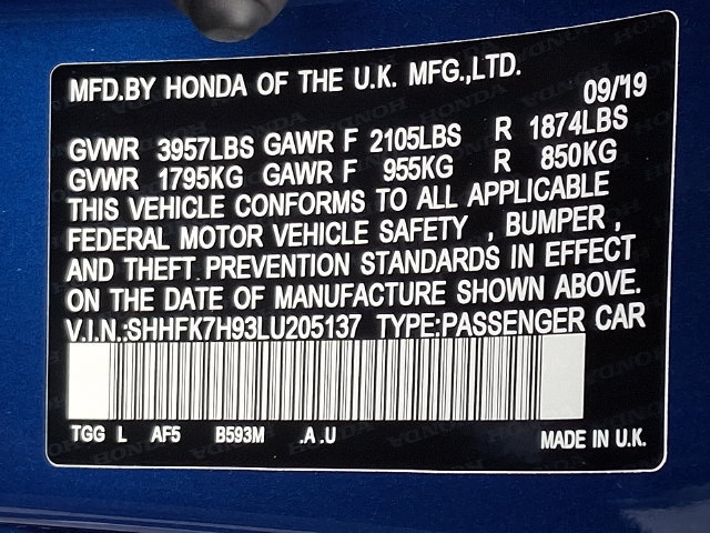Used 2020 Honda Civic Sport Touring image 26