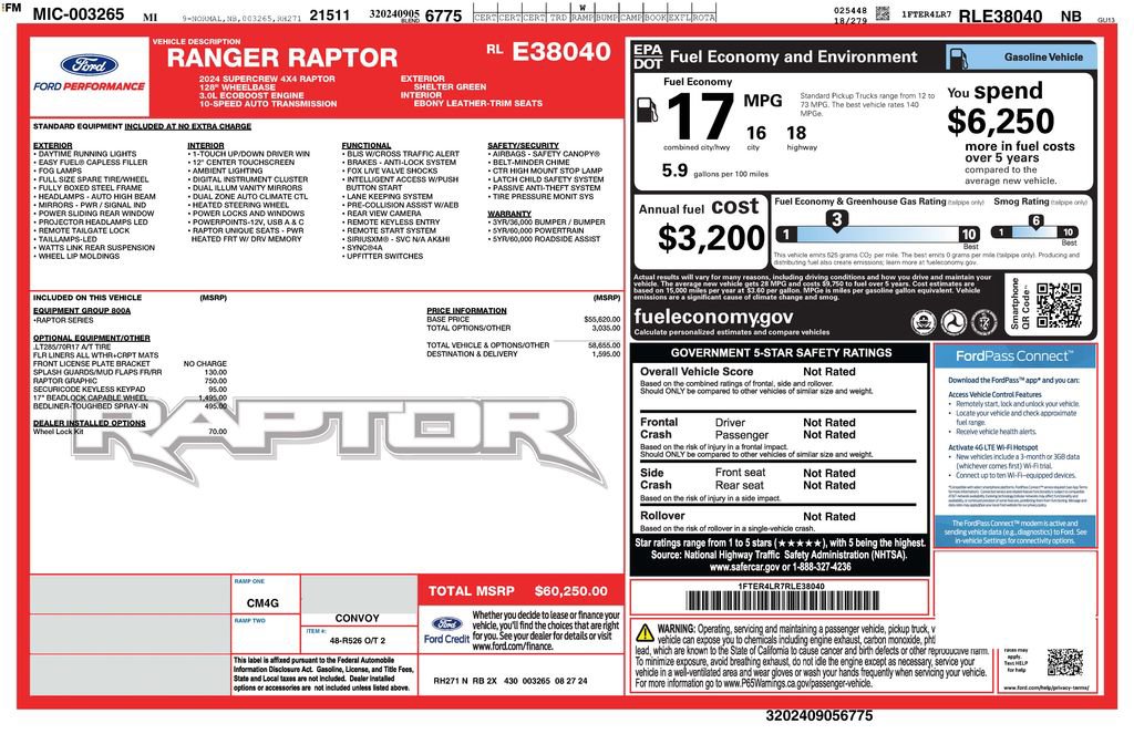 Used 2024 Ford Ranger Raptor image 2