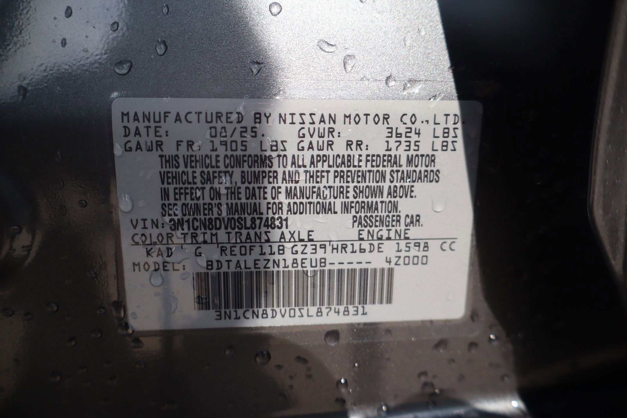 Used 2025 Nissan Versa S w/ Trunk Package FWD image 29