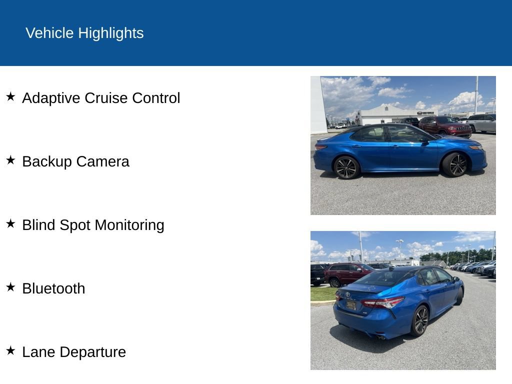 Used 2018 Toyota Camry XSE w/ Driver Assist Package FWD image 2