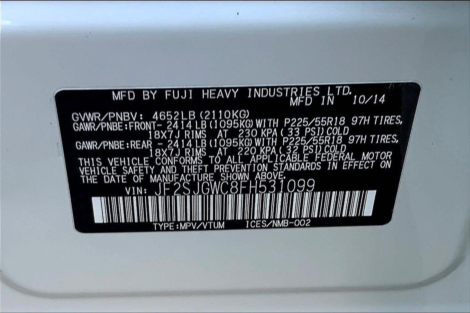 Used 2015 Subaru Forester 2.0XT Touring w/ Eyesight & Navigation System image 24