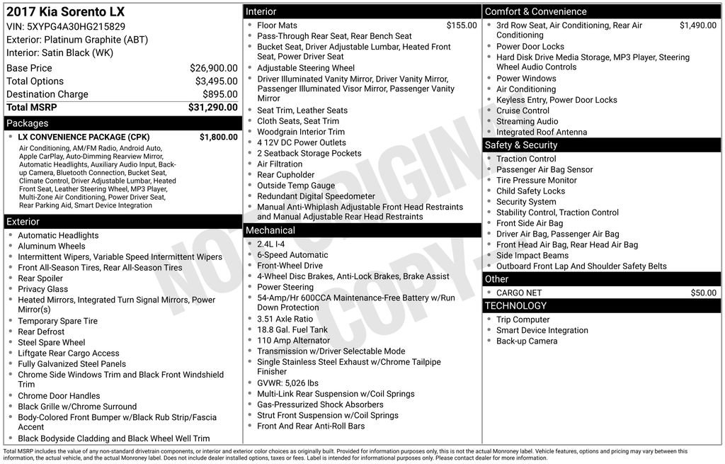 Used 2017 Kia Sorento LX w/ LX Convenience Package image 37