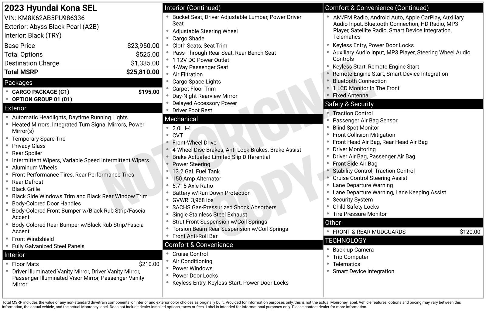 Used 2023 Hyundai Kona SEL w/ Cargo Package image 6