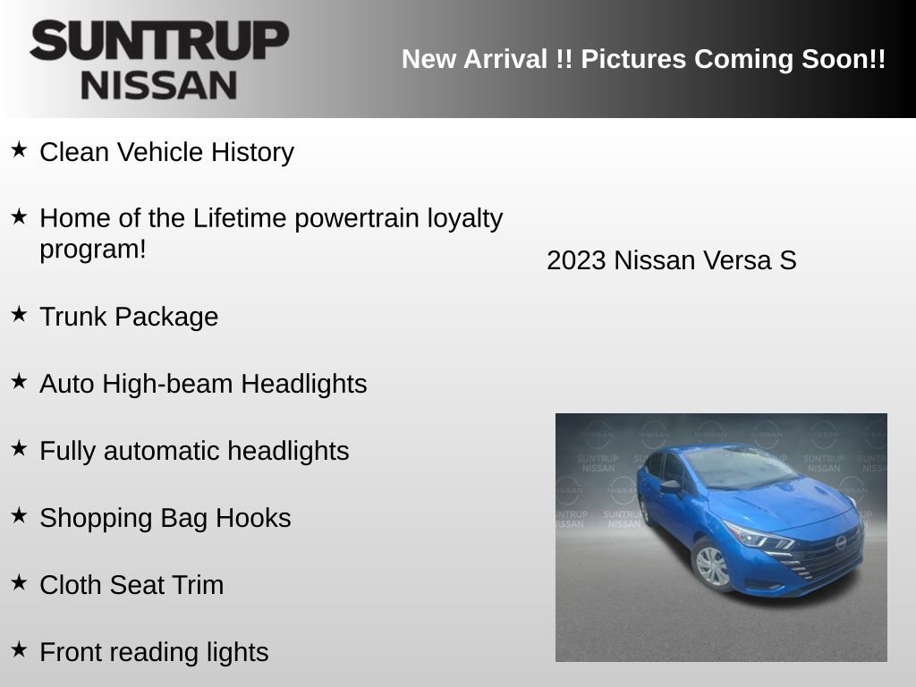 Used 2023 Nissan Versa S w/ Trunk Package FWD image 5