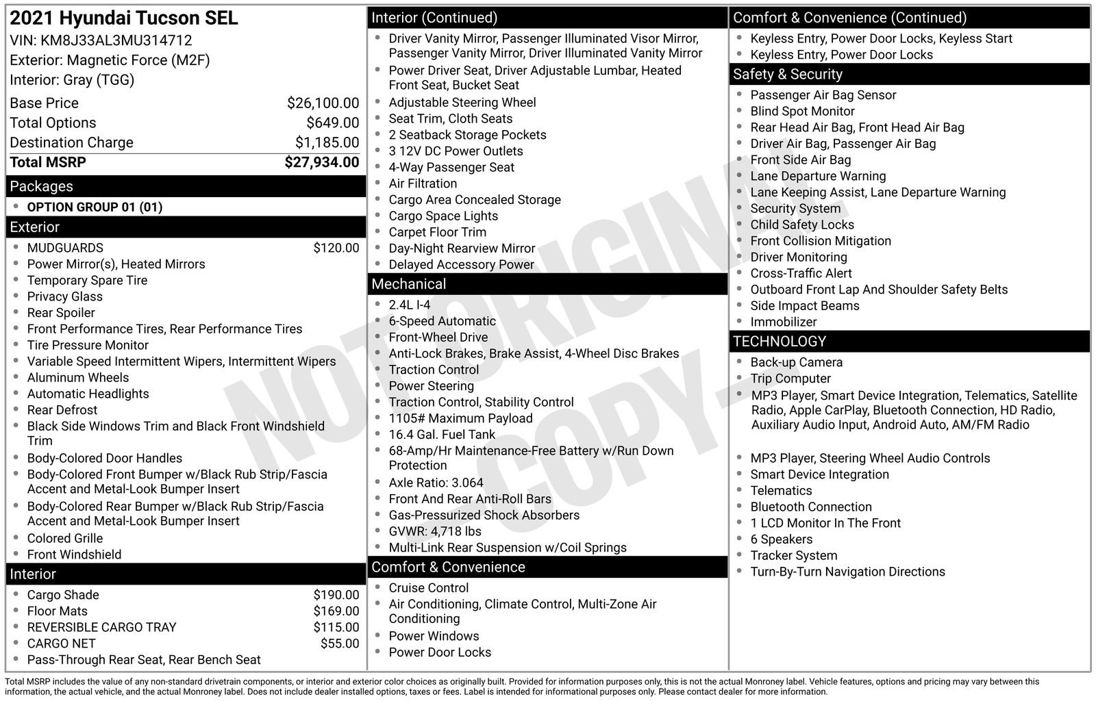 Used 2021 Hyundai Tucson SEL FWD image 31