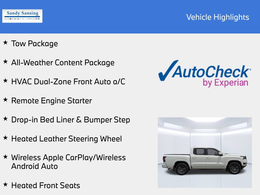 New 2026 Nissan Frontier SV w/ All-Weather Content Package RWD image 8