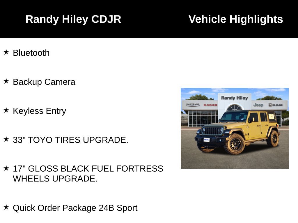 New 2026 Jeep Wrangler Unlimited Sport AWD/4WD image 5