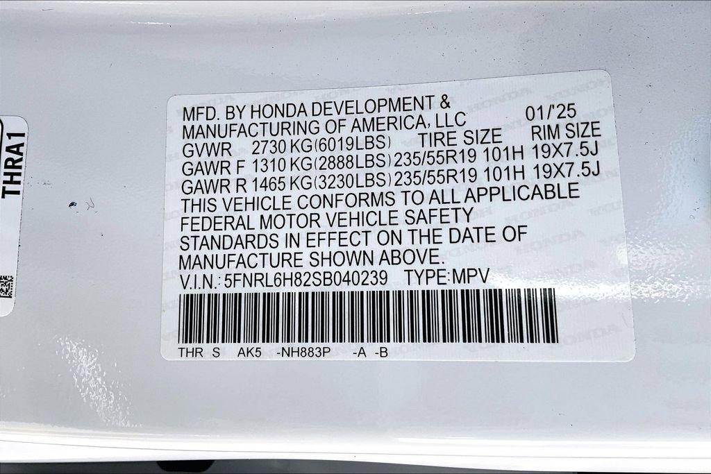 Certified 2025 Honda Odyssey Touring image 19