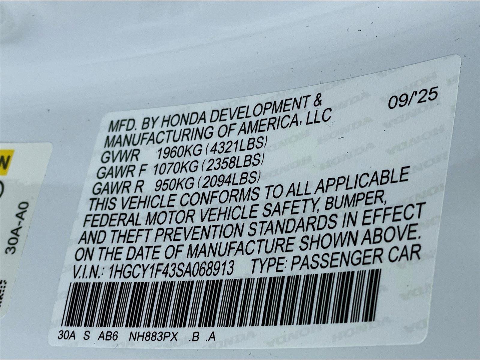 New 2025 Honda Accord SE image 24