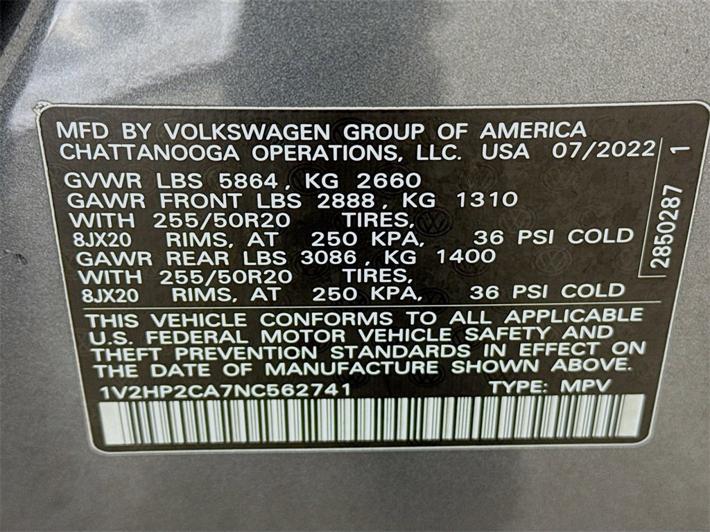 Used 2022 Volkswagen Atlas SE image 32