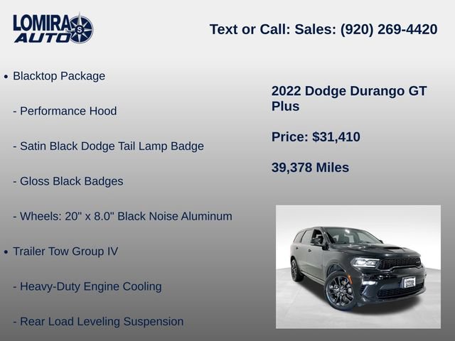 Used 2022 Dodge Durango GT w/ Blacktop Package AWD/4WD image 33