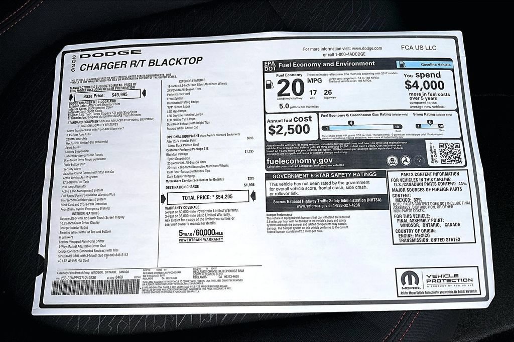 New 2026 Dodge Charger GT w/ Blacktop Package AWD/4WD image 33