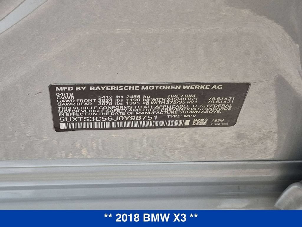 Used 2018 BMW X3 M40i AWD/4WD image 34