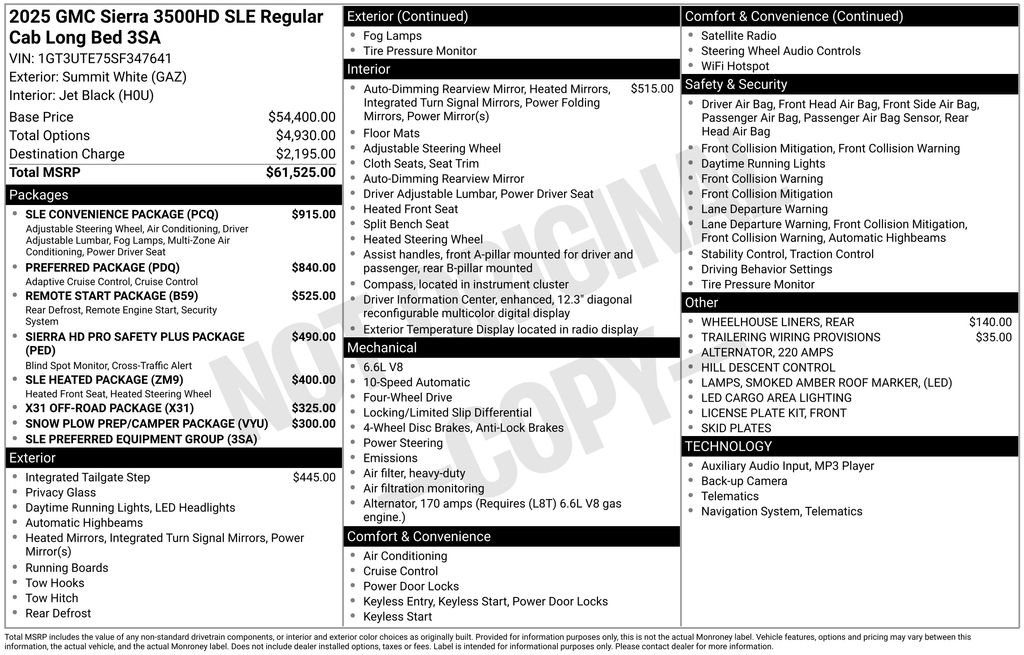 New 2025 GMC Sierra 3500 SLE w/ SLE Convenience Package image 5