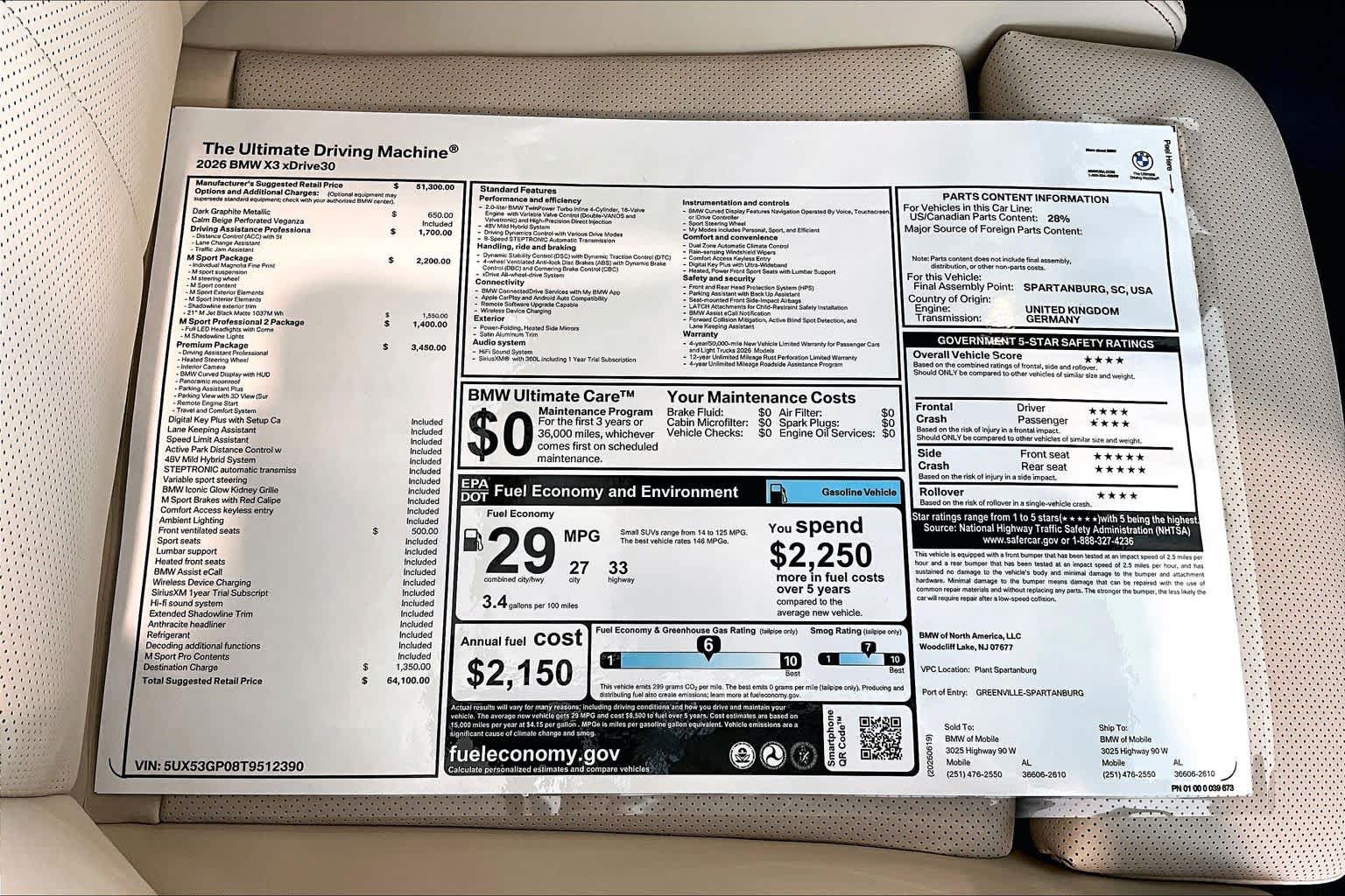 New 2026 BMW X3 xDrive30i w/ Premium Package AWD/4WD image 19