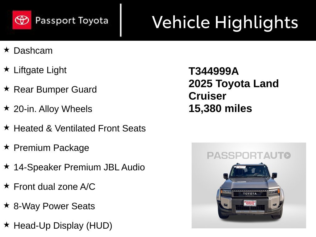 Certified 2025 Toyota Land Cruiser w/ Premium Package AWD/4WD image 14